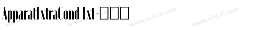 ApparatExtraCond Ext字体转换